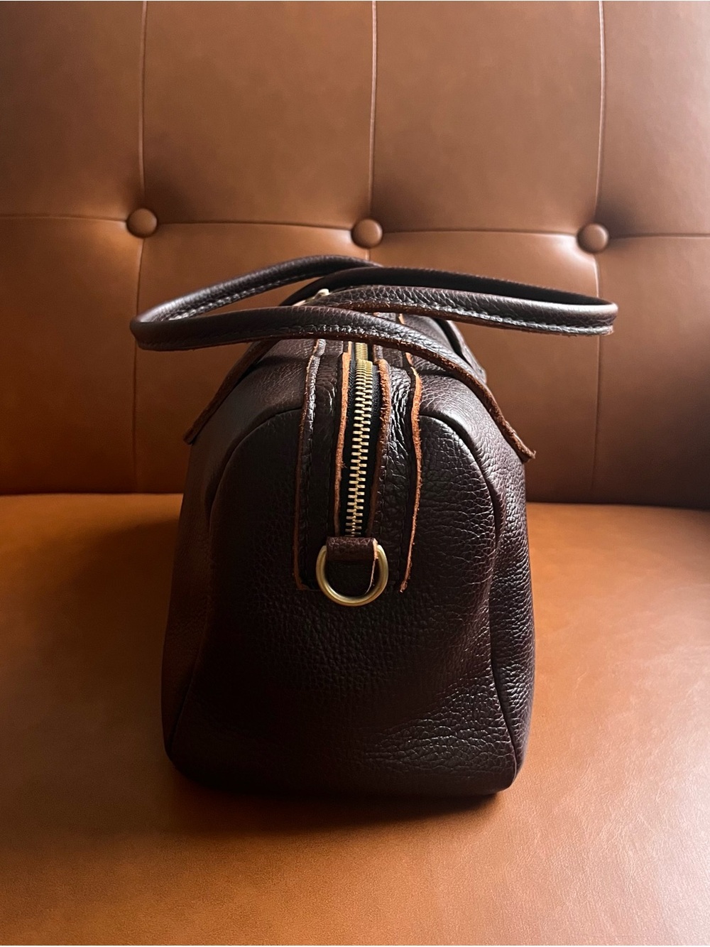 Portland Leather Sloan Doctor Bag Oversized Coldbrew Brown - Picture 3 of 8